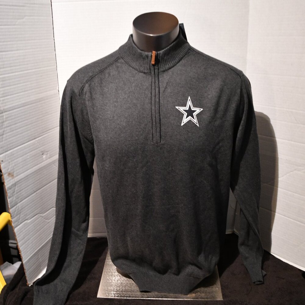 Dallas Cowboys Devon & Jones Men's Pullover Sweater 1/3 zip S-3XL New with Tag